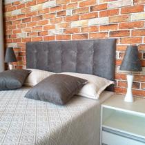 Cabeceira Queen Cinza Durasi 15 Suede Amassado 160 X 120 Cm