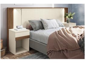 Cabeceira Queen com 2 Mesas de Cabeceira 245cm Bourbon Santos Andira Cabeceira Queen com 2 Mesas de Cabeceira 245cm Bourbon Santos Andira