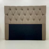 Cabeceira Queen de Fixação na Cama 160x117cm Na cor Bege Qualidade e Elegância Para o Seu Quarto