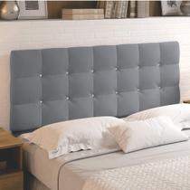 Cabeceira Queen Denken Paris Estofada 160cm - Cinza Cabeceira Queen Denken Paris Estofada 160cm - Cinza