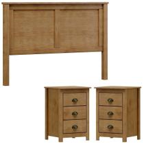 Cabeceira Queen E 02 Mesas Cabeceira 3 Gv Madeira Maciça Freijo Milani Store