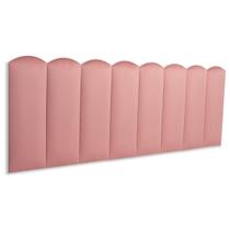 Cabeceira Queen Estofada de Colar na Parede Kit 8 Placas Modelo Nuvem - Várias Cores