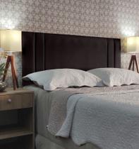 Cabeceira Queen Estofada Double Suede Marrom 160 x 120 RBL Cabeceira Queen Estofada Double Suede Marrom 160 x 120 RBL