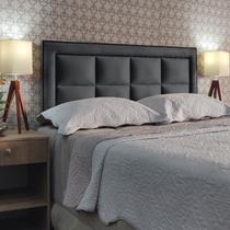 Cabeceira Queen Estofada Modulos H8 Diamond 2 Suede Cinza 160 x 120 RBL