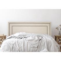 Cabeceira Queen Estofada para Cama Box com Tachas 160x60cm Reta Luxo Dupla