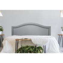 Cabeceira Queen Estofada para Cama Box, Modelo Curva Luxo com Tachas 1,60m x 0,60m, Suede, Veludo e Sintético