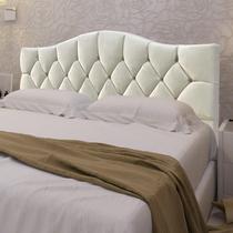 Cabeceira Queen Estofada Provençal Capitone Suede Areia 160 x 120 Cm RBL