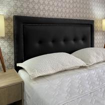 Cabeceira Queen Estofada Veneza 05 Diamond 2 Corano Preto 160 x 120 RBL
