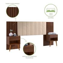 Cabeceira Queen Extensivel Estofada Com Mesa de Cabeceira Zara Shop Jm Jacaranda