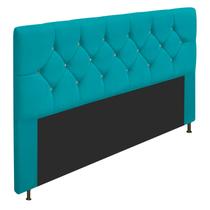 Cabeceira Queen França A05 c/ Strass 160 cm para Cama Box Suede - ADJ Decor