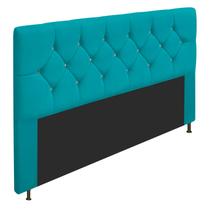 Cabeceira Queen França A05 c/ Strass 160 cm para Cama Box Suede - Amarena Móveis