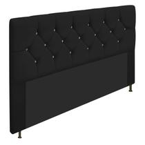 Cabeceira Queen França A05 c/ Strass 160 cm para Cama Box Suede - Amarena Móveis