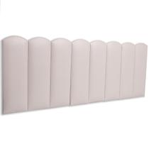 Cabeceira Queen Kit 8 Placas Modelo Nuvem - material sintético Marfim / Off White Cabeceira Queen Kit 8 Placas Modelo Nuvem - material sintético Marfim / Off White