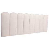 Cabeceira Queen Kit 8 Placas Modelo Nuvem - Suede Creme / Off White
