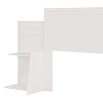 Cabeceira Queen MDF Com Nichos Laterais Branco Goldy Shop JM