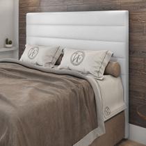 Cabeceira Queen Napoli 160cm Material Sintético Branco c/ Frame Italian Flex