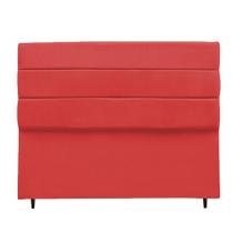 Cabeceira Queen Paloma Suede Vermelho 1,60x122cm - Móveis Trida