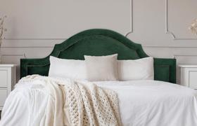 Cabeceira Queen Provençal Luxo 160x60 Veludo Verde - Tachas Fumê Cabeceira Queen Provençal Luxo 160x60 Veludo Verde - Tachas Fumê