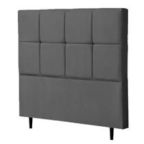 Cabeceira Queen Roma 160cm Suede Cinza - Belliv Decor