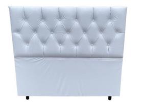 Cabeceira Queen Sintético Branco, Capitonê Cabeceira Queen Sintético Branco, Capitonê