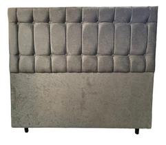 Cabeceira Queen Suede Cinza, Imperium