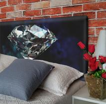 Cabeceira Queen Suede Estampado Diamante Painel Cama Box 160 X 60