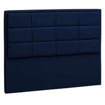 Cabeceira Queen Tallin P04 160 cm Suede Azul Marinho TCA 948 - Amarena Móveis