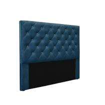 Cabeceira Queen Tânia Veludo Azul Marinho Cabeceira Queen Tânia Veludo Azul Marinho