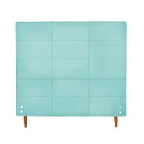 Cabeceira Raissa 1,20 Cm Para Cama Box Suede Azul Tiffany