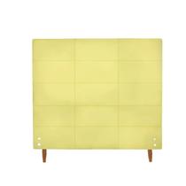 Cabeceira Raissa 1,38 Cm Para Cama Box Suede Amarelo