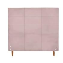 Cabeceira Raissa 1,38 Cm Para Cama Box Veludo Rose Cabeceira Raissa 1,38 Cm Para Cama Box Veludo Rose