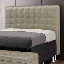 Cabeceira Rana 195 Decorativa de Cama King N-030 Veludo Bege Aradecor