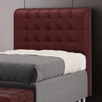 Cabeceira Rana 90 Decorativa de Cama Solteiro N-034 Veludo Bordô Aradecor