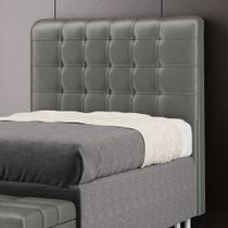 Cabeceira Rana 90 Modulada Estofada N-023 Veludo Cinza Claro Aradecor