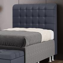 Cabeceira Rana 90 para Cama Box de Solteiro A-019 Couro Artificial Azul Aradecor Cabeceira Rana 90 para Cama Box de Solteiro A-019 Couro Artificial Azul Aradecor