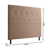 Cabeceira Realeza King 195cm Suede - Star Confort