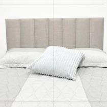 Cabeceira Reta Cinza Claro Placa Estofada Cama Box 10 Módulos 20x60cm