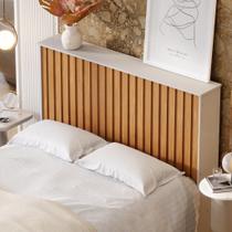 Cabeceira Ripa Painel Rustico Box 1,40 Modular Top Natural