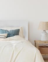 Cabeceira Ripada branca Solteiro Modular 88x60 sem furos Cabeceira Ripada branca Solteiro Modular 88x60 sem furos