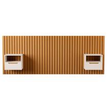 Cabeceira Ripada com Mesinhas Nápoles Nature Pérola