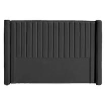 Cabeceira Ripada Estofada Para Cama Box Casal Queen - Suede - Várias Cores