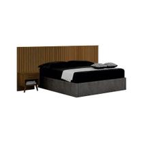 Cabeceira Ripada Extensiva Casal Queen com 2 Criados Milano