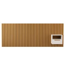 Cabeceira Ripada Maracá King MDF/MDP e 1 Mesa de Cabeceira Jatobá Off White Nature JB Bechara Cabeceira Ripada Maracá King MDF/MDP e 1 Mesa de Cabeceira Jatobá Off White Nature JB Bechara