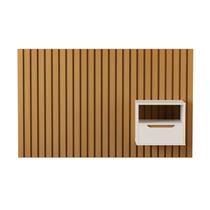 Cabeceira Ripada Maracá Solteiro MDF/MDP e 1 Mesa de Cabeceira Jatobá Off White Nature JB Bechara Cabeceira Ripada Maracá Solteiro MDF/MDP e 1 Mesa de Cabeceira Jatobá Off White Nature JB Bechara