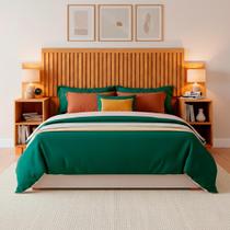 Cabeceira Ripada Modular para cama Casal, Queen com Mesas de Cabeceira