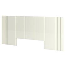 Cabeceira Ripada para Cama King 300x120cm MDF Off White