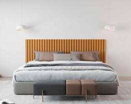 Cabeceira Ripado Maracá 215cmPara Cama King Size Nature - Rede Móveis Cabeceira Ripado Maracá 215cmPara Cama King Size Nature - Rede Móveis