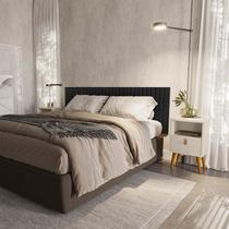 Cabeceira Ripado Modular 5 caixas Ubatuba cama King Linea Brasil