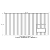 Cabeceira Ripado Para Cama de Casal/Queen Maracá Nature Com Mesa de Cabeceira Jatobá Com Led OffWhite - Rede Móveis