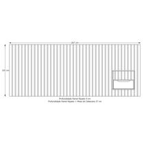 Cabeceira Ripado Para Cama King Size Maracá Nature Com Mesa de Cabeceira Jatobá Com Led OffWhite - Rede Móveis